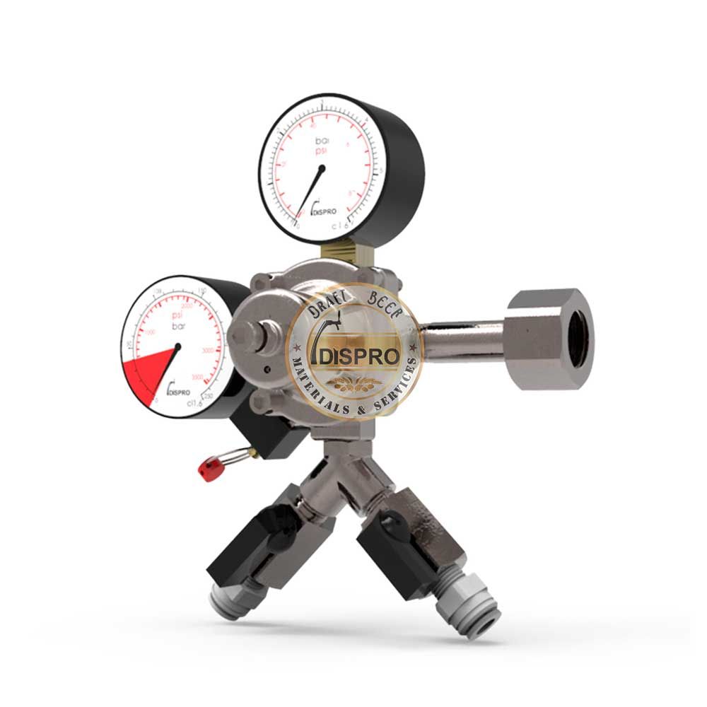 Regulador Eco 1 Cuerpo Dispro Rosca G1/2&quot; 2 Espigas 5/16&quot;